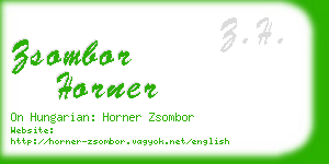 zsombor horner business card